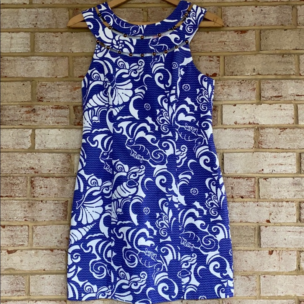 Lilly Pulitzer Lindy Tide Pool Shift Dress Sz 2